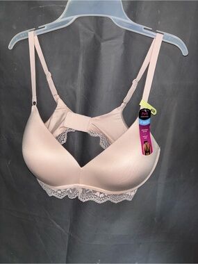 Maidenform Women's Comfort Bra Size 40B Padded Lift Wireless Lace Convertible